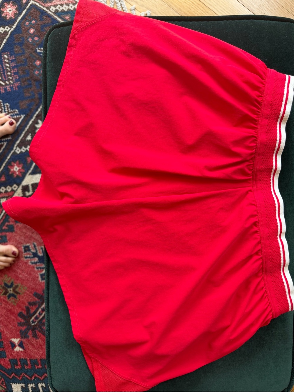 Wilson Advantage Shorts Red Lightweight Elastic-Waist Women's Shortsw - Picture 5 of 7